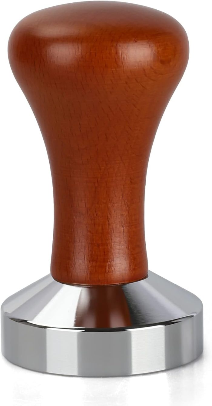 51mm Espresso Tamper-Premium  Coffee Tamper Coffee Tamper Classic Series Stainless Steel Espresso Tamper Coffee Press Tool Tamper Espresso Handle, 90x51mm, Solid wood, Stainless steel