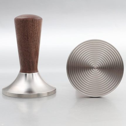 Espresso Tamper 54mm with Stainless Steel Ripple Base, Coffee Tamper 54mm Compatible with 54mm  Portafilter